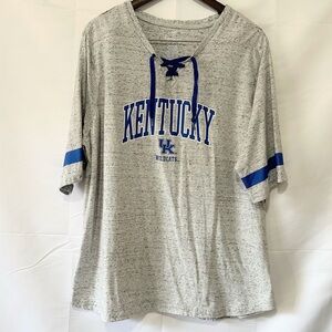 Fanatics Gray and Blue 3/4 Sleeve Jersey Tunic